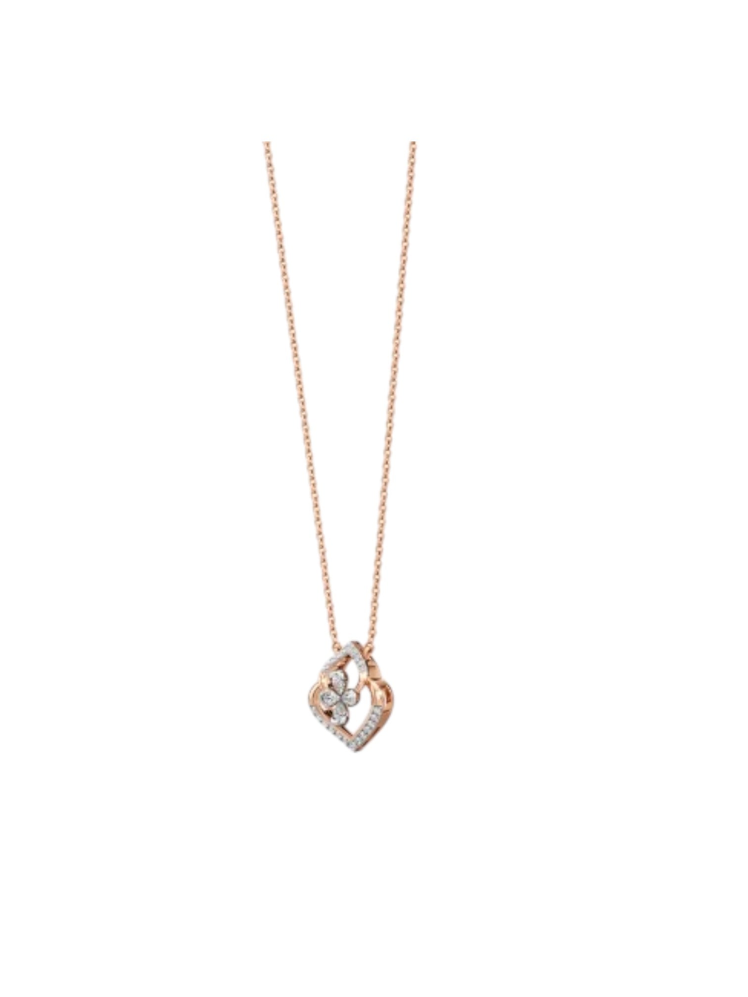 925 Sterling Silver In CZ Stones Gold Plated Pendant With Chain For Women By Kesardeep
